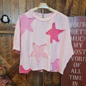 Oli & Hali Pink Star Short Sleeve Tee